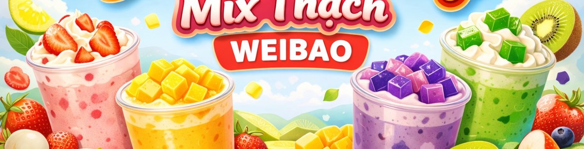 Sữa Lắc Trái Cây Mix Thạch WEIBAO