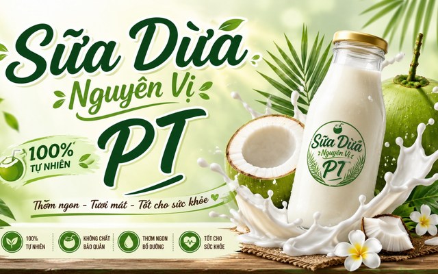 Sữa Dừa Nguyên Vị PT