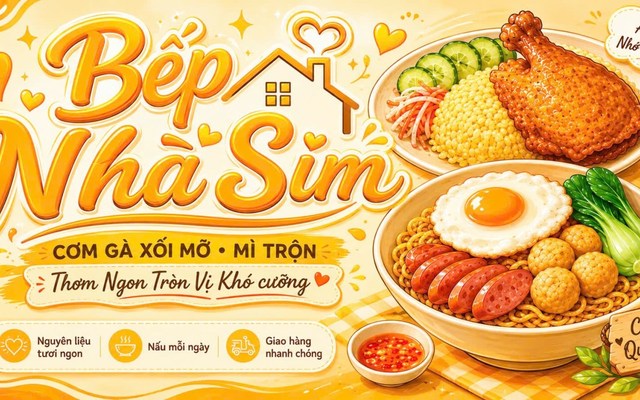 Bếp Nhà Sim - Cơm Gà Xối Mỡ & Mì Trộn