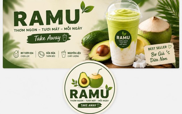 RAMU - Bơ Già Dừa Non, Cà Phê & Sinh Tố