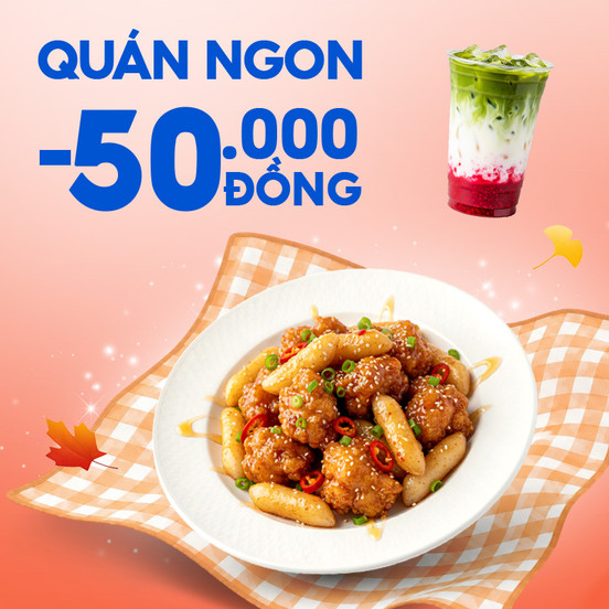 Siêu Deal Quán Ngon Giảm 50.000Đ