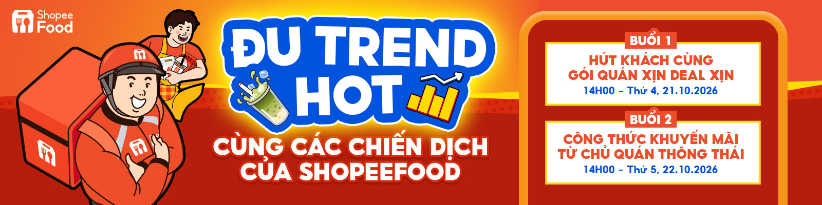 [ĐÀO TẠO TRỰC TUYẾN] ĐU TREND HOT CÙNG CÁC CHIẾN DỊCH CỦA SHOPEEFOOD