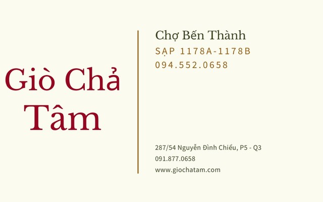 Tâm - Giò Chả - Phan Chu Trinh