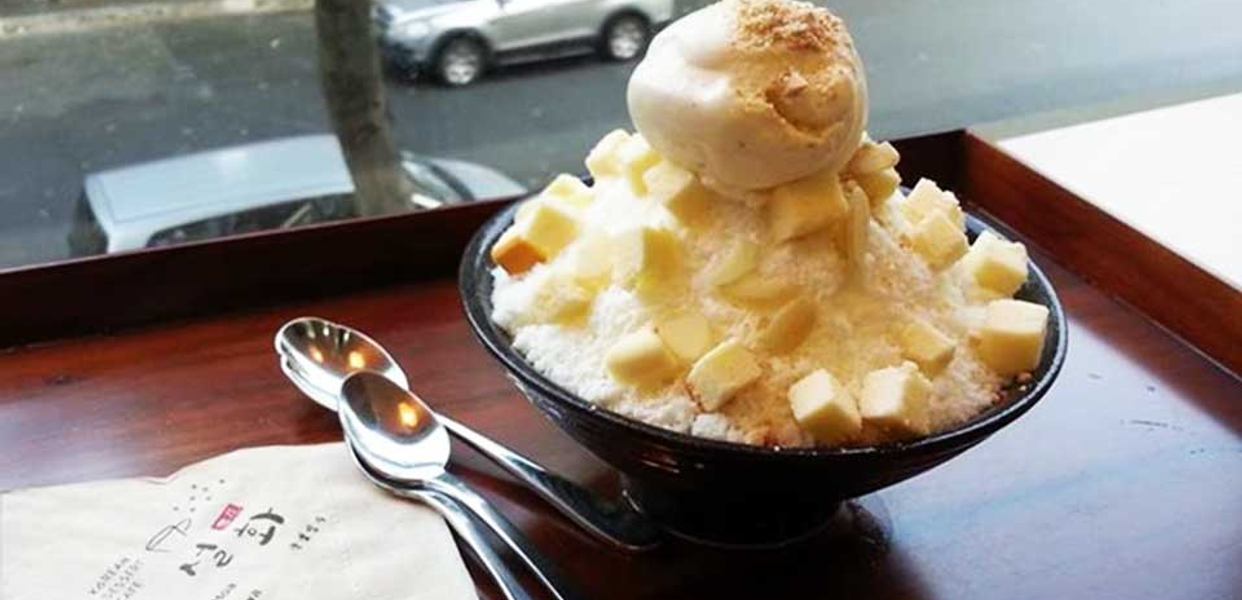 BINGSU SỮA BÀO TUYẾT HOA THƠM NGON ĐẬM VỊ HÀN QUỐC