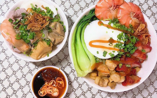 Mì Trộn Tóp Mỡ Trứng Lòng Đào Bãi Sậy