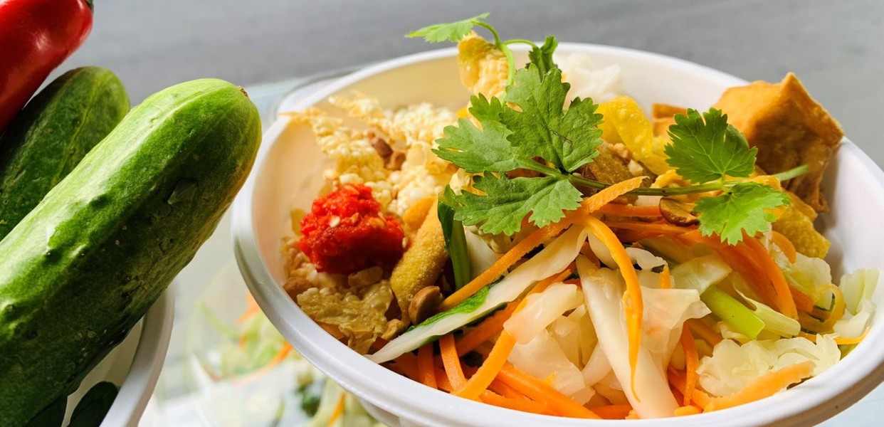Món Chay Phước Kiến - Bún Chả Giò Chay - Tầm Vu