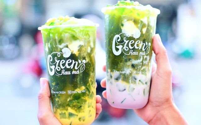 Green - Rau Má & Topping Đóng Chai