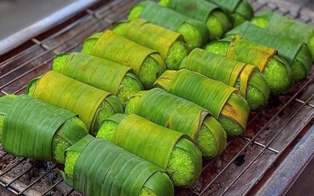 Bé Dương Food - Chuối Nếp Lá Dứa Nướng & Bánh Bò Xốp Bông