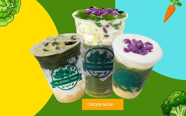 SMOOTHIE TOWN EMART - Rau Má Sữa Dừa & Nước Ép