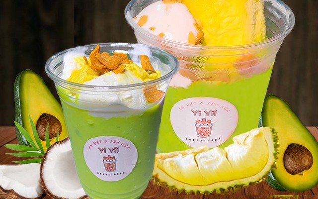 Ăn Vặt & Trà Sữa YiYii - Kem Bơ Sầu Riêng Nguyên Múi - Mễ Cốc