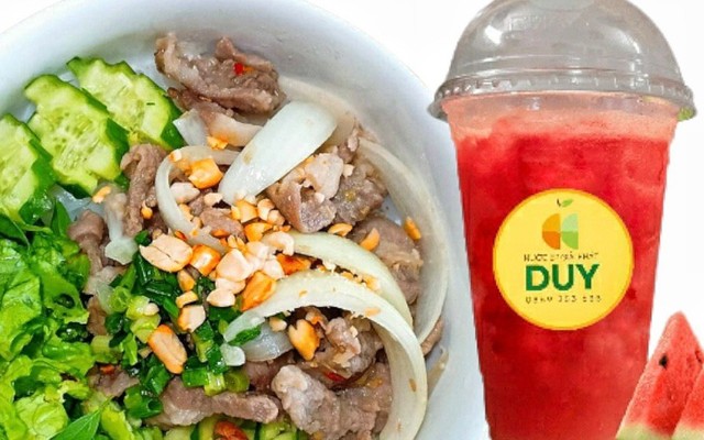 ADUY Food & Drink - Bún Thịt Xào & Nước Ép Topping - Đường 3 Tháng 2