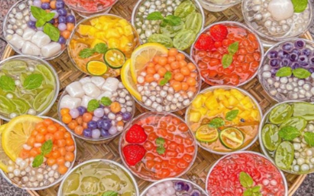 Chè Ngọc Thạch - Trà Sữa Full Trân Châu Ngũ Sắc