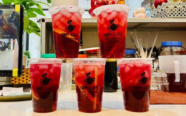 KOPI CAFE - Hibiscus Đào Cam Sả & Hồ Trà Kem Cheese