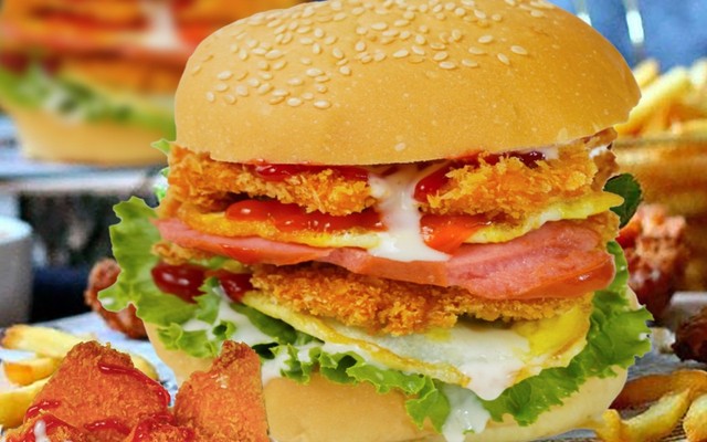Hamburger Gà Giòn - Lương Văn Năm