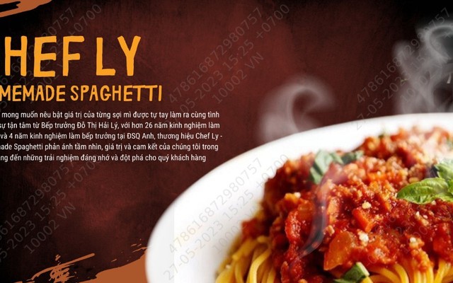 Chef Ly - Homemade Spaghetti - KĐT Đặng Xá