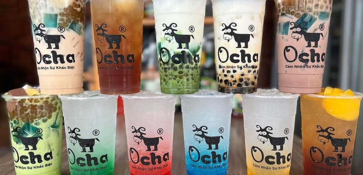 QUẦY PHA CHẾ TRÀ SỮA OCHA TẠI MỸ THO VỚI MENU ĐA DẠNG HẤP DẪN