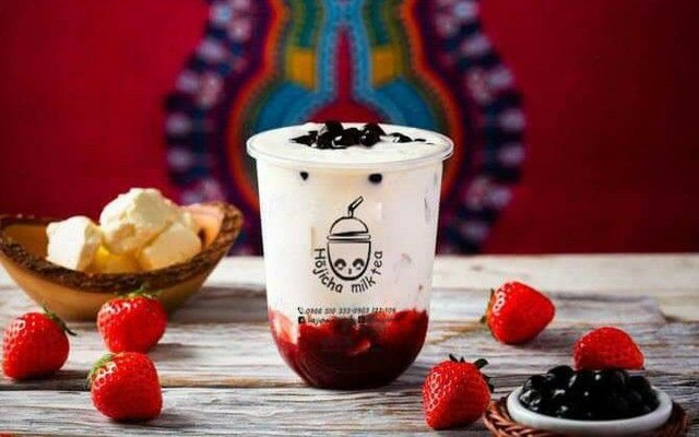 Hojicha Milk Tea - Trà Sữa Bí Đỏ & Trà Dâu Tây Tươi - CMT8