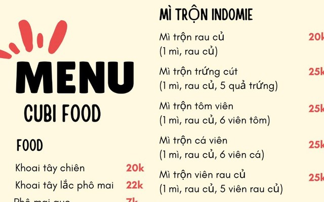 CuBi Food - Mì Trộn & Trà Chanh - Giải Phóng
