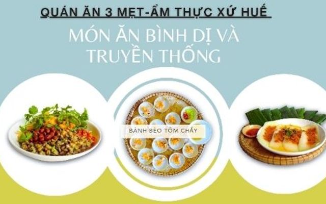 Cơm Mì Bún Hến, Món Huế 3 Mẹt - Hoa Cau