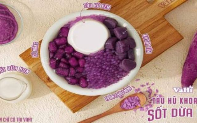 Tiệm Chè VaHi - Tàu Hũ Khoai Tím Sốt Dừa Non & Thốt Nốt Dầm Củ Năng