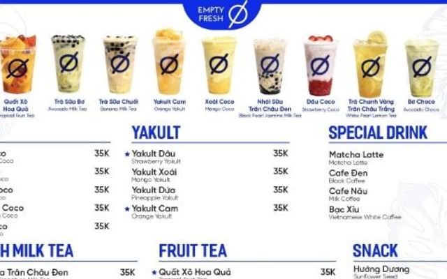 Empty Fresh - Trà Sữa Hoa Quả Tươi