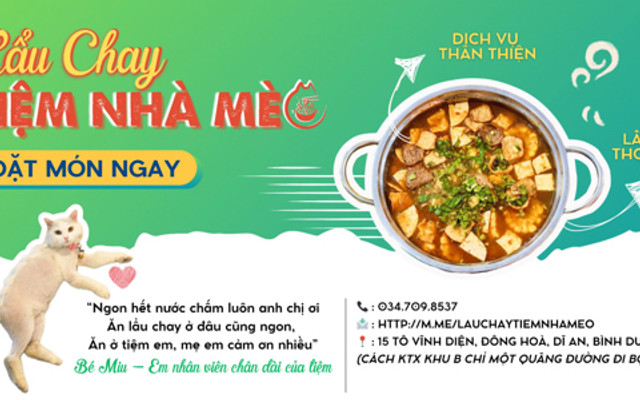 Lẩu Chay Tiệm Nhà Mèo - Lẩu Chay - Tô Vĩnh Diện