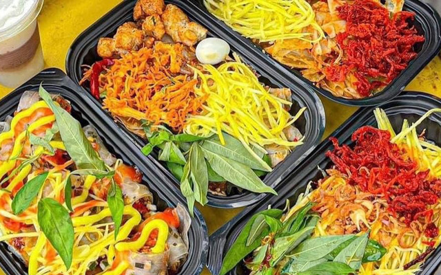 Bánh Tráng Trộn Lòng Đào XuXu - Bánh Tráng Dẻo Mỡ Hành Tóp Mỡ - Nguyễn Công Trứ