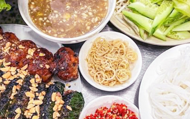 Bò Nướng Lá Lốt Mỡ Chài Đường Ray