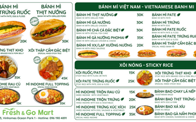 Fresh&Go - Cơm Trưa & Đồ Ăn Vặt - S1.03 Vinhomes Ocean Park
