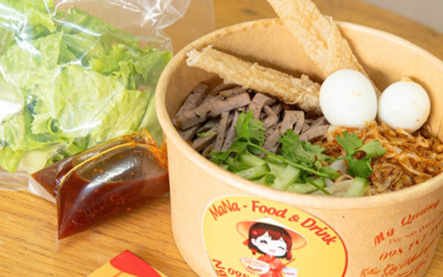 Mì Quảng Trộn Mana Ngon Như Má Nấu - Trà Trái Cây
