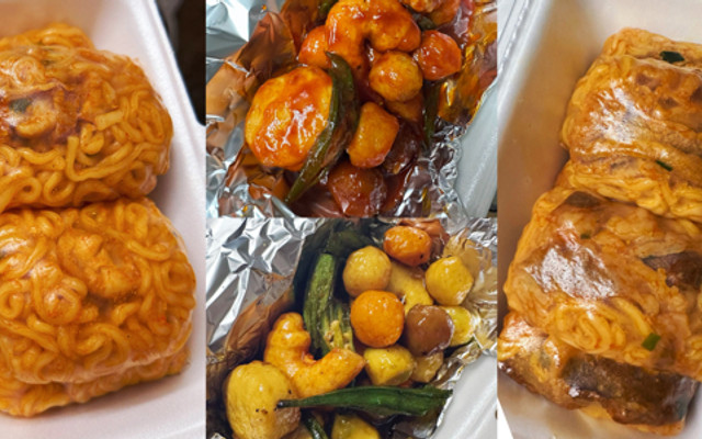 Bé Mèo - Viên Chiên Sốt & Bánh Tráng Cuộn Mì