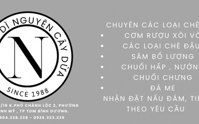 Tiệm Chè Dì Nguyên Cây Dừa - Chánh Mỹ