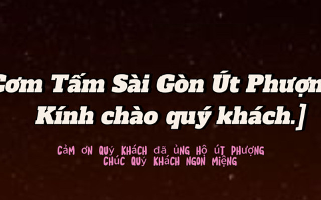 Cơm Tấm Sài Gòn Út Phượng - Cơm Sườn Chả Trứng - Mẹ Thứ