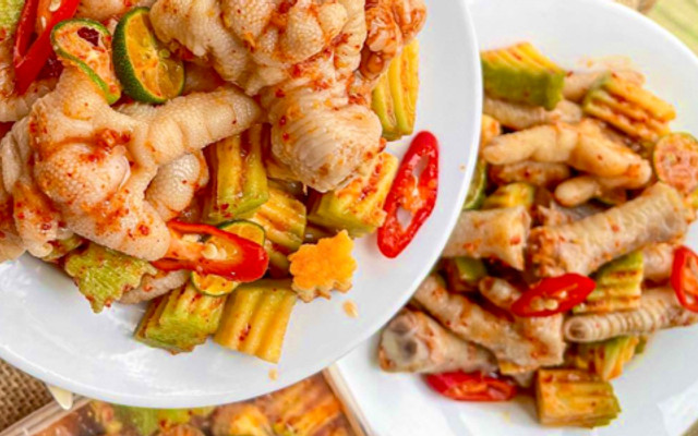 Ăn Vặt Mơ - Bánh Tráng Cuốn Tóp Mỡ, Trứng Lòng Đào - Hồ Văn Huê