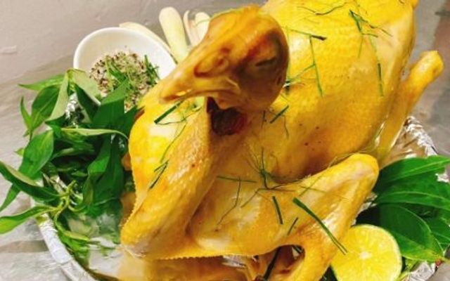 Gà Hấp Muối Lá Chanh - A Sơn Food