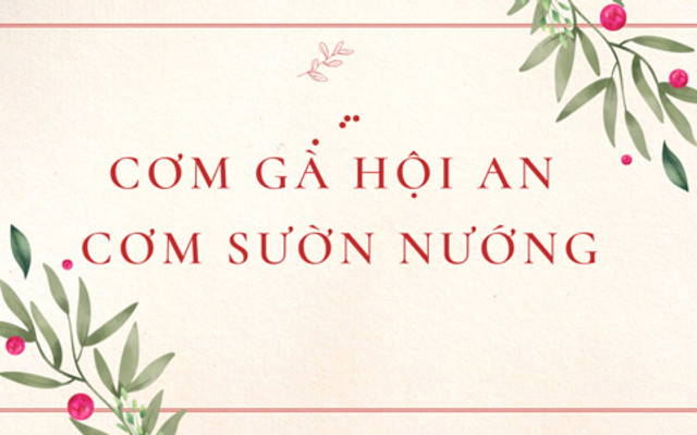 Cơm Gà Hội An, Cơm Sườn Nướng - 05 Hà Văn Tính