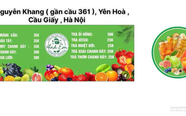 Tiệm Trà Trái Cây Tươi Anh Em