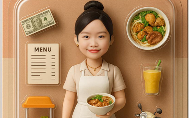 Mì Trộn Tóp Mỡ & Trứng Non Lòng Đào - Lâm Nhi