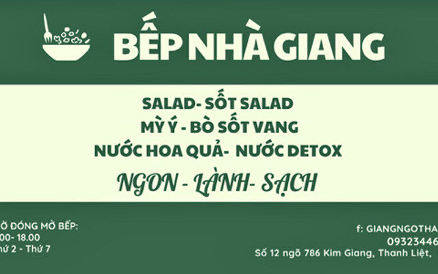 BẾP NHÀ GIANG - Salad, Mỳ Ý & Bún Trộn
