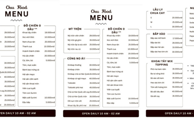 CHU FOOD - ĂN VẶT CÓ GU