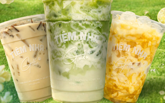 Tiệm Nhà Gấu - Matcha Sữa Gấu & Caramel Latte - Đường Số 10
