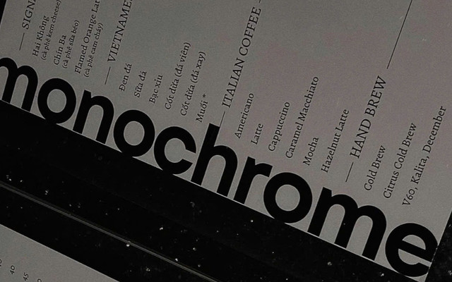 Monochrome Coffee - 8 Phan Chu Trinh