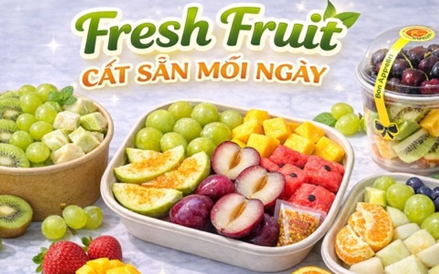 Trái Cây Cắt Mix Premium - Nhon Fruit - Gọt & Ép