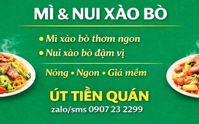 Út Tiền Quán - Mì & Nui Xào Bò Sốt Tiêu Cay