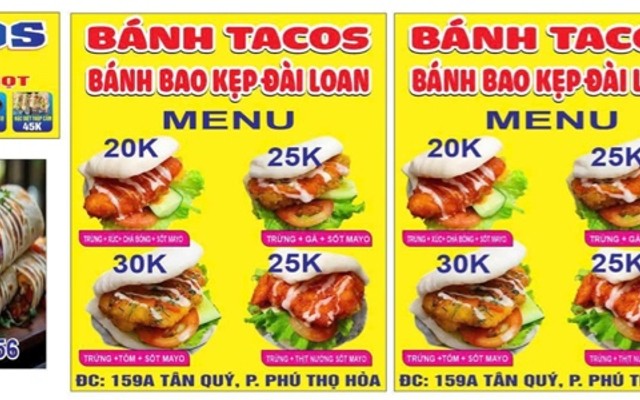 Tiệm Bánh Tacos & Bánh Bao Kẹp Đài Loan - Tân Quý