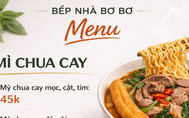 Bếp Bơ Bơ - Mỳ Chua Cay