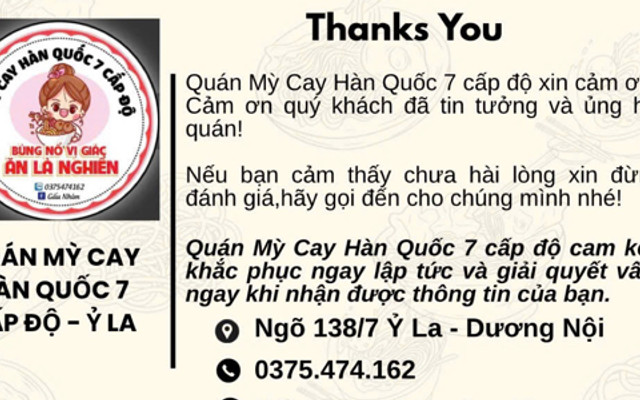 Mỳ Cay Hàn Quốc 7 Cấp Độ - Ỷ La