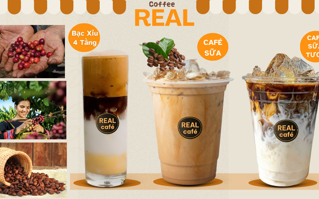 REAL Coffee - Cà Phê Sữa Từ Hạt Robusta & Moca - Nguyễn Hoàng