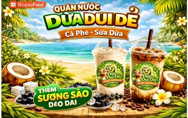 Dừa Dui Dẻ - Cà Phê Sữa Dừa Mix - Quang Trung