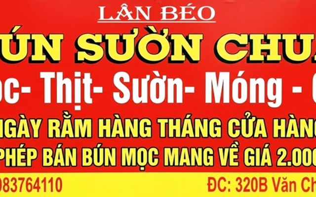 Bún Sườn Chua Lân Béo